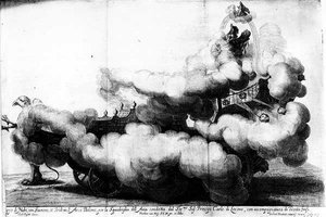 A Carriage Drawn by Griffins and Driven by Carlo di Loreno, Engraved by Gerard Bouttats (b.1630) by Nikolaus van Hoy